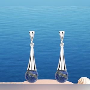 Sterling silver lapis earrings